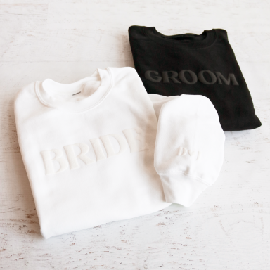 Embossed Bride & Groom Sweatshirt